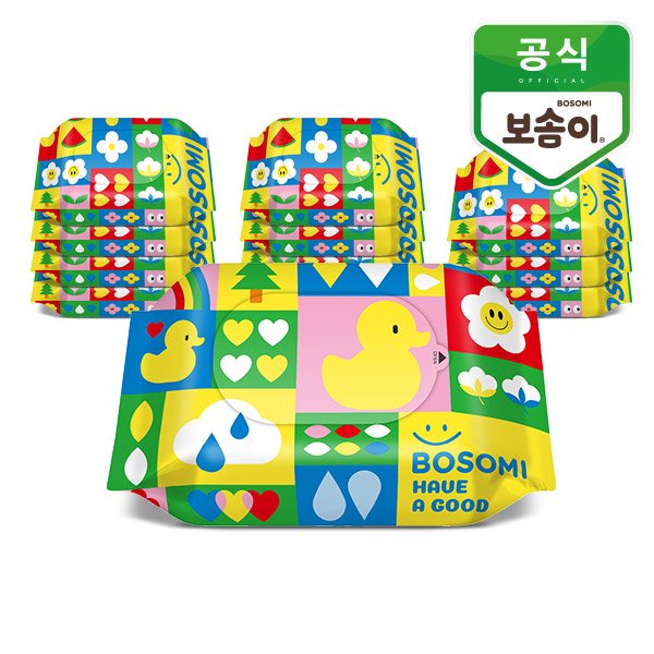 보솜이 펀앤플레이 아기물티슈 휴대 20매 12팩 살균 소독 무형광 26,500원