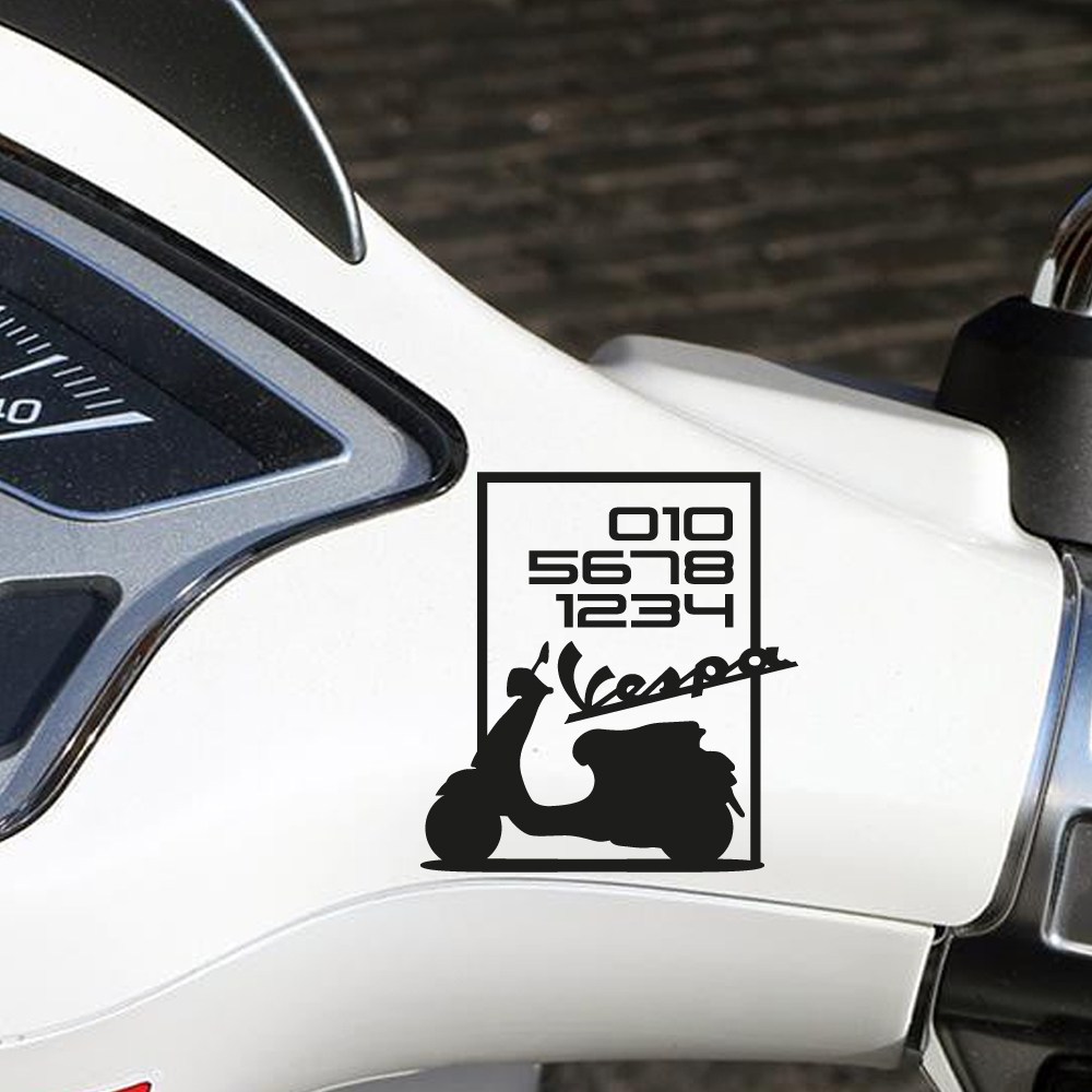 심플한 베스파 전화번호스티커 오토바이 데칼, 1개, 골드 4,900원