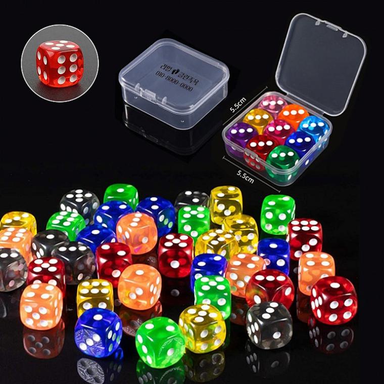 컬러 주사위 케이스세트 16mm 9개입 인쇄가능 1,780원