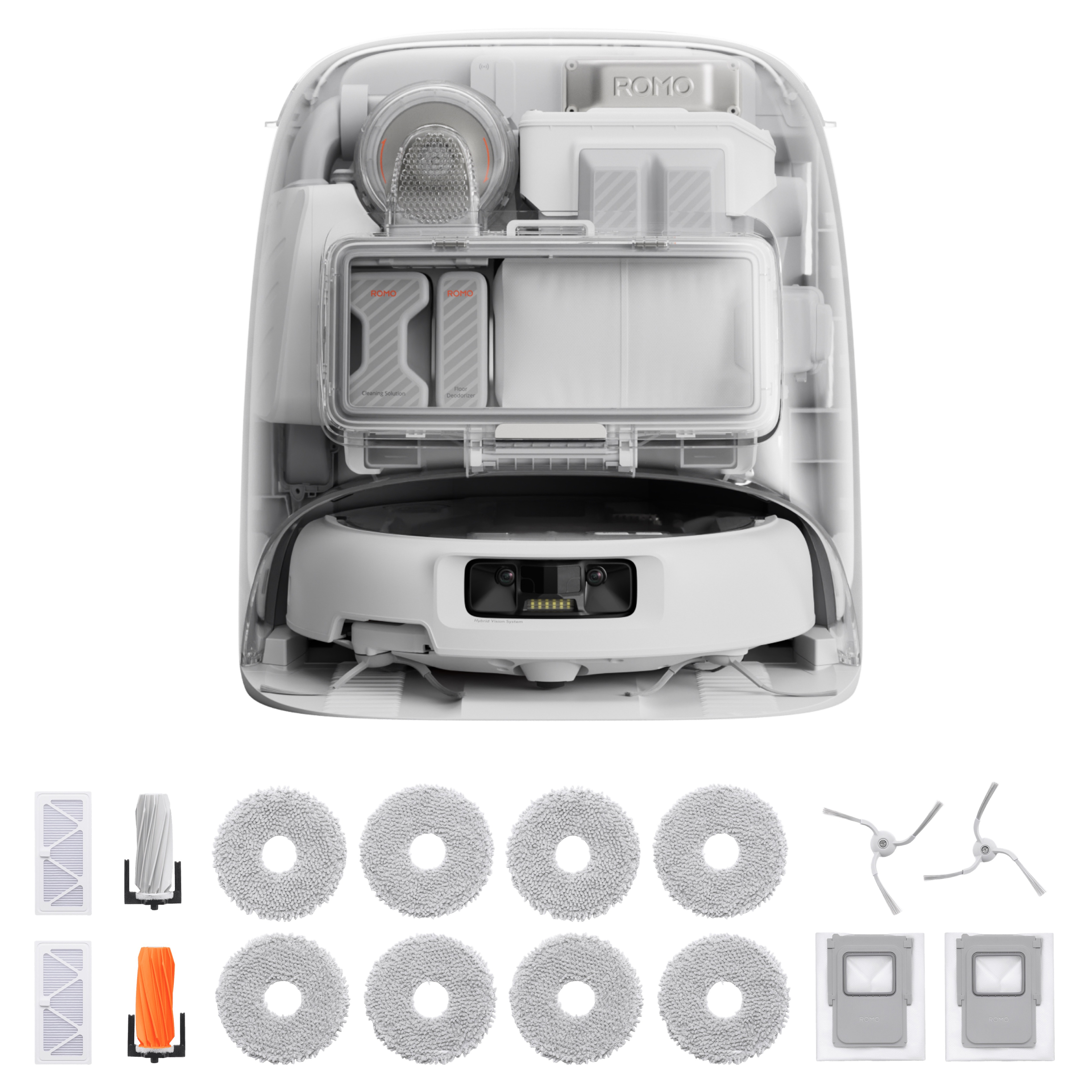 DJI ROMO P 로봇청소기 + 액세서리 키트 세트, 투명 + 화이트(청소기), 단일색상(키트), CR8E 1,552,000원