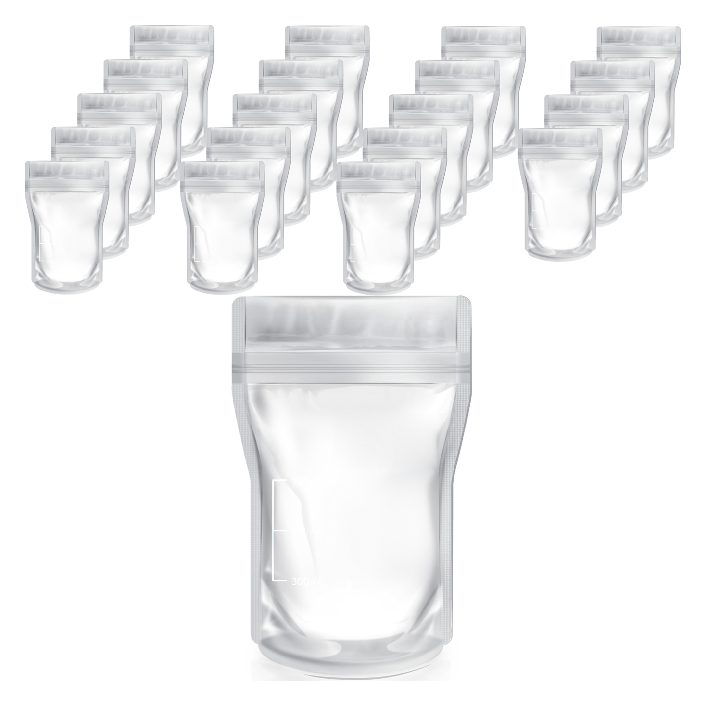 요리를그리다 테이크아웃 투명 눈금 지퍼백 20 x 23 cm 1000ml, 특대(XL), 20개, 1개입 7,900원