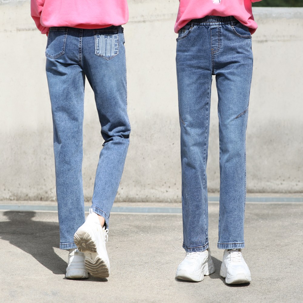 동대문스타일 컴포트 밴딩 스판 일자핏 데님 팬츠 여성 봄 가을 스트레이트진 24,700원