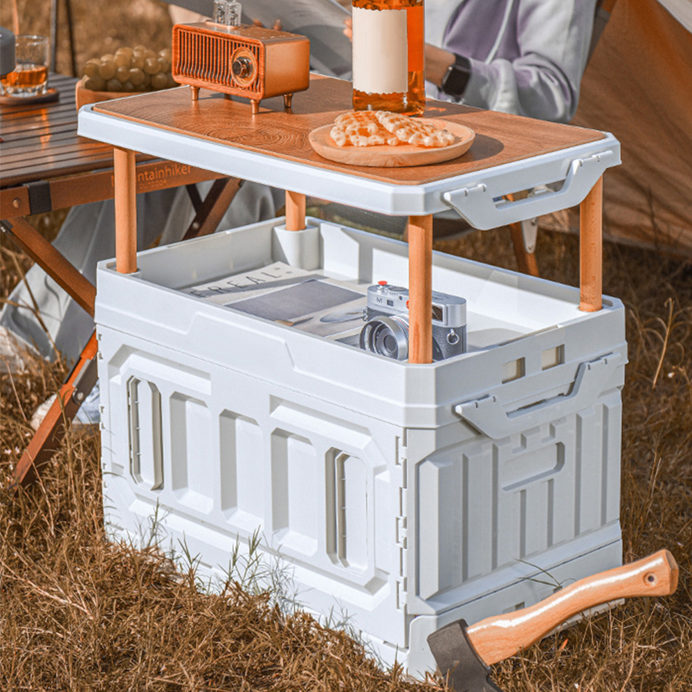 21세기트랜드 접이식 멀티 테이블 캠핑 65L 폴딩 박스, 아이보리, 3단 43,500원