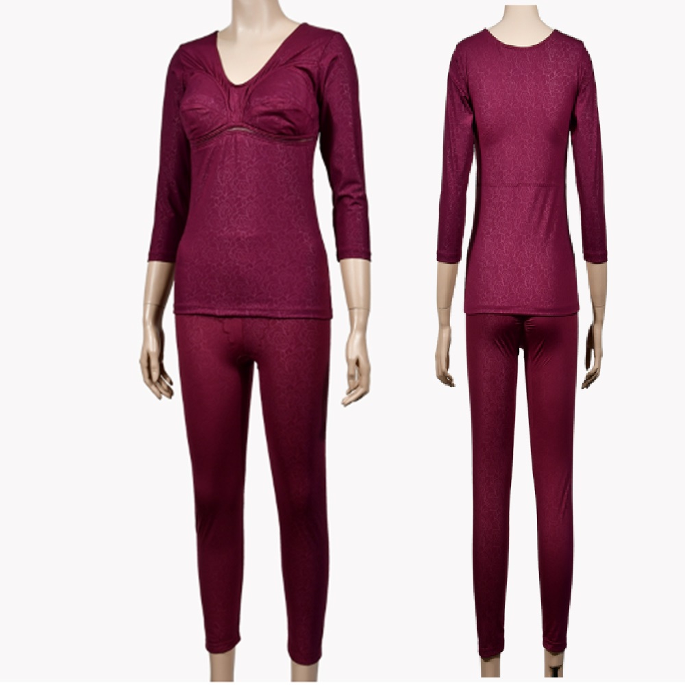 NAG 포근한 기모 플라워 패턴 편안한 착용감 브라내의 세트 보온내의 여성기모내복 브라내복 89,000원