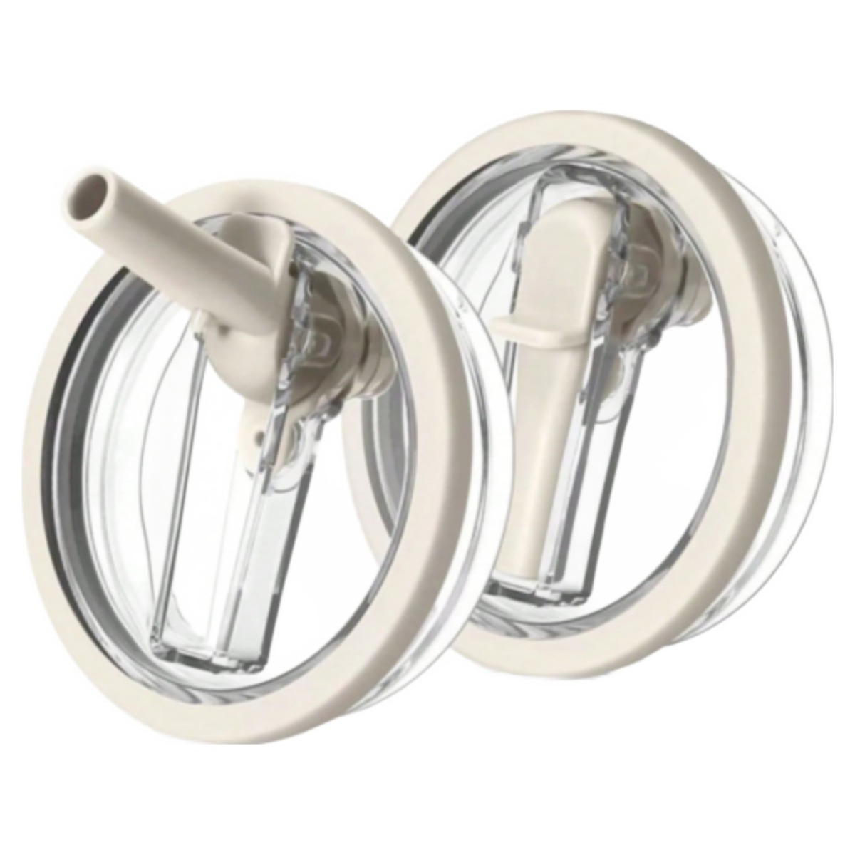 WAP 스탠리 텀블러 뚜껑 30oz 887ml 스탠리 호환 빨대 세트 플립 밀폐, 1세트, 크림 7,600원