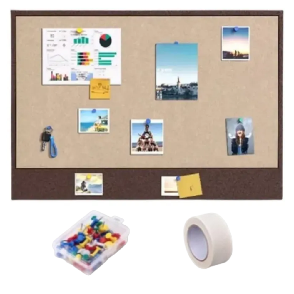 홈앤더 펠트 게시판 부착식 메시지 보드 초콜릿 브라운 + 압정 + 리무버블테이프 세트, 펠트 8,800원