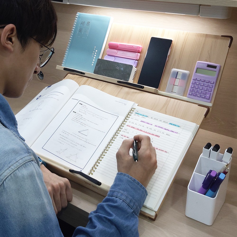 위즈독서대 에이블50 필기용 2단독서대 50A2 슬라이드레일 책받침대 각도조절독서대 39,900원