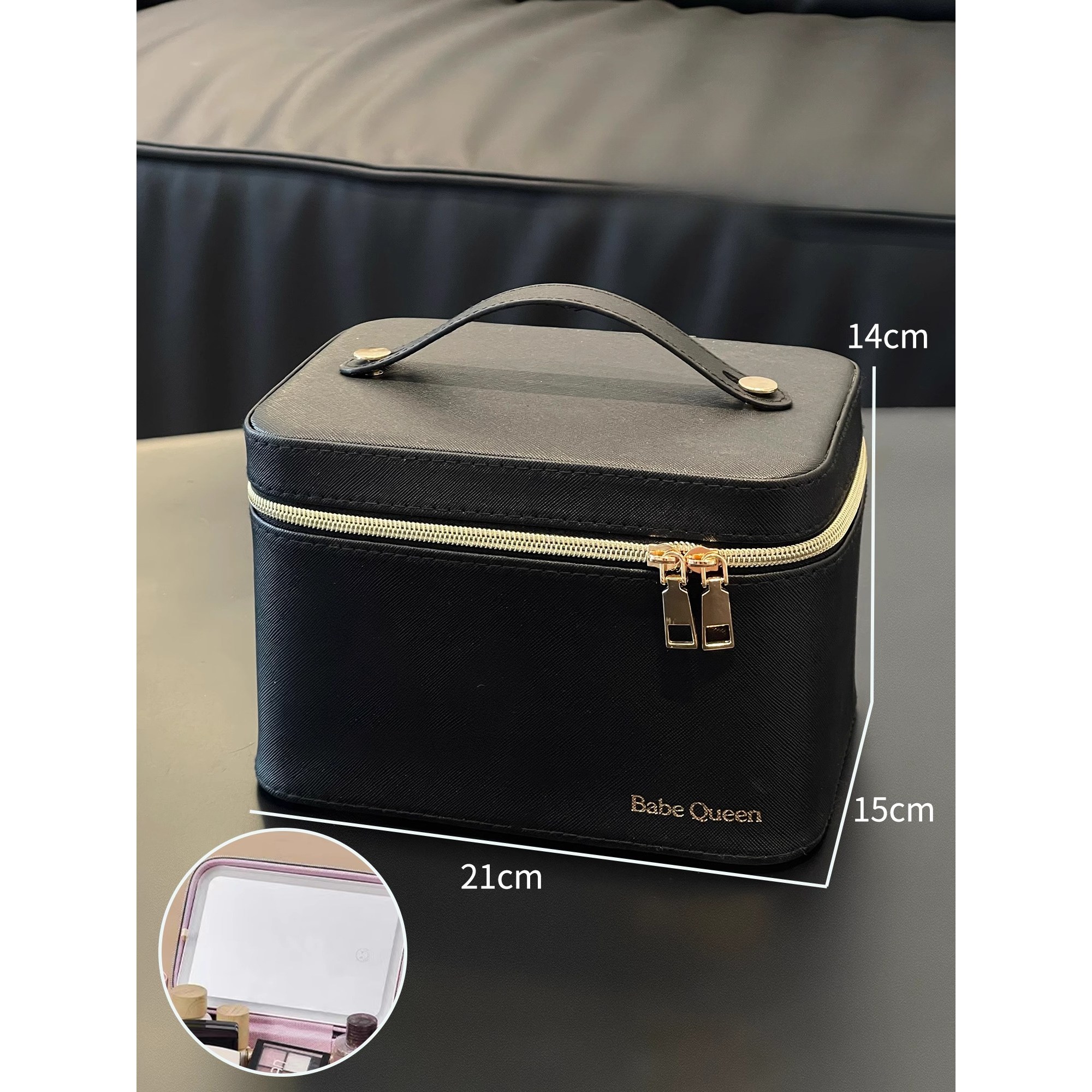 ANYOU 신상 LED 라이트 전면 미러 파우치 대용량 휴대용 외출 메이크업 박스 기프트 박스 26,800원