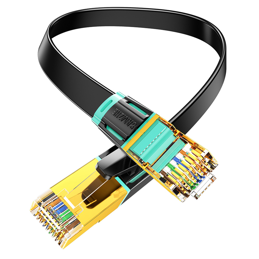 삼지 CAT8 칼국수형 초고속 랜선 인터넷 랜케이블 3m, 블랙, 1개, 3m 11,900원