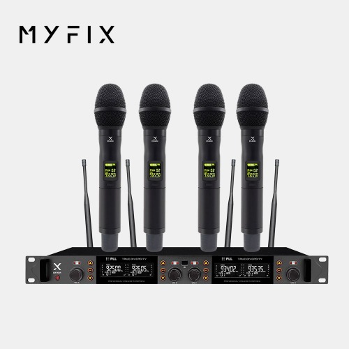 MYFIX EW-904R 고급 4채널 무선마이크시스템 핸드,밸트 옵션선택 MYFIX 사은품증정 1,290,000원