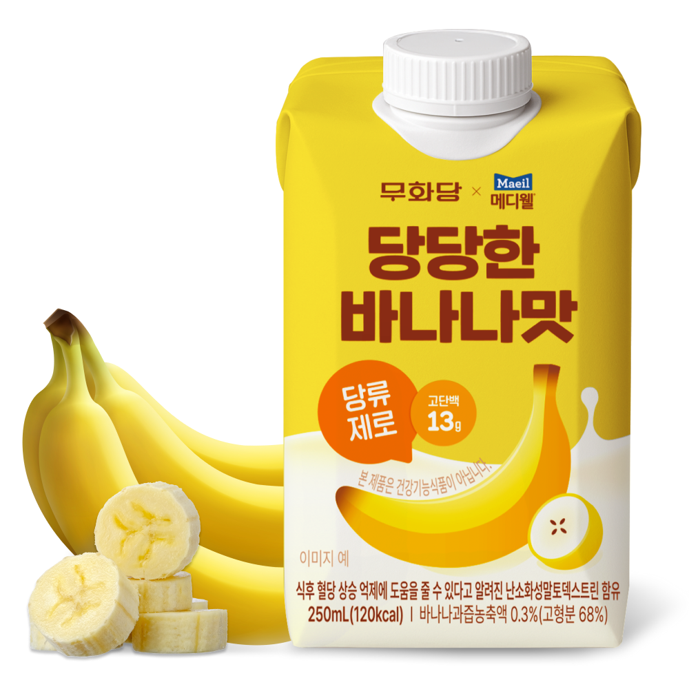 무화당 메디웰 당당한 바나나맛 저당 단백질 음료, 24개, 250ml 35,000원