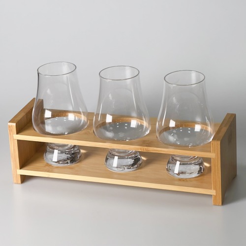 글렌캐런 글라스 전용 대나무 트레이 3구 위스키잔 위스키용품 바 악세서리 시음용품, 1개 16,800원