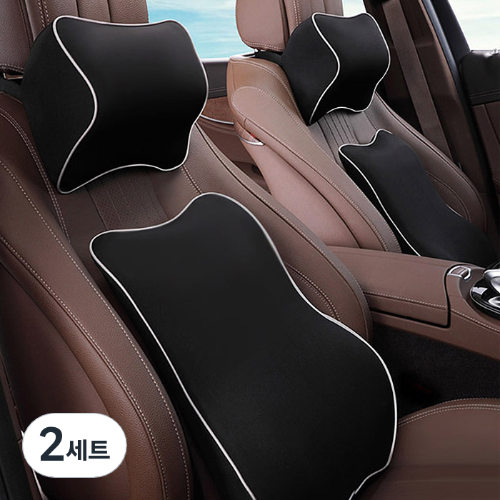 킨톤 차량용 메모리폼 베이직 목쿠션 + 허리쿠션 세트 47,260원