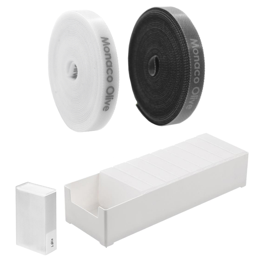 모나코올리브 슬라이딩포켓 케이블 선 정리함 10p + 전용 트레이 대형+ 벨크로타이 2종 세트 11,760원