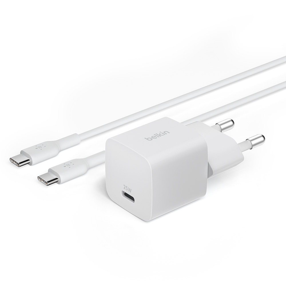 벨킨 부스트업 25W USBC타입 PD 3.1 PPS 초소형 고속충전기 + USB C to C 케이블 세트 WCA012kr1MWH-B6, 화이트, 1세트 22,900원