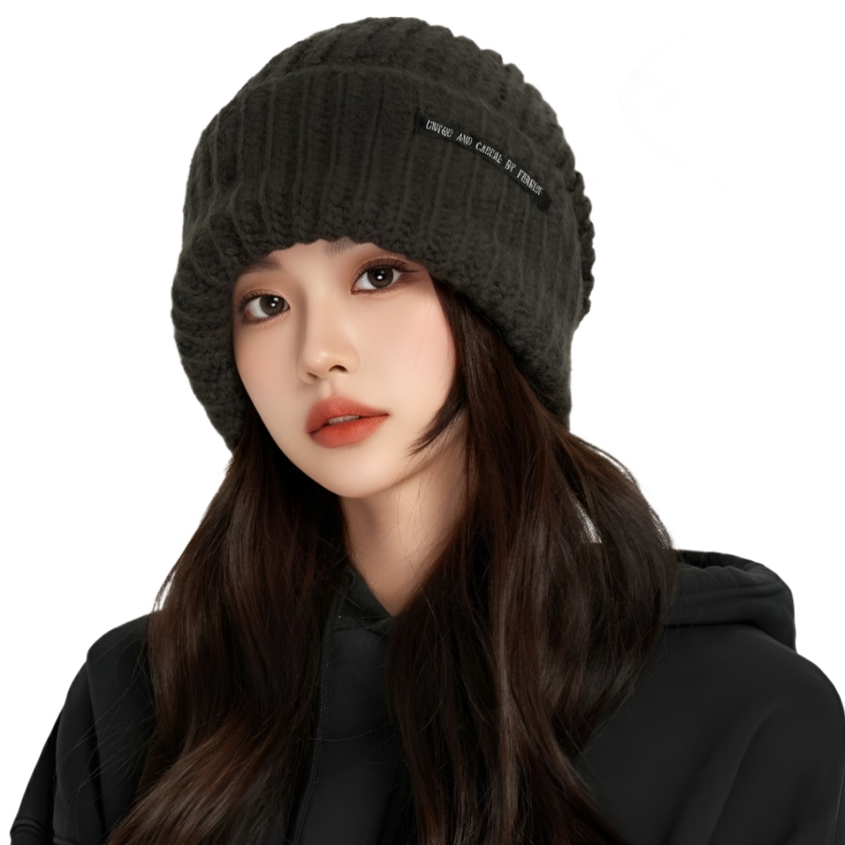 하루템 겨울 방한 꽈배기 니트 비니 퍼모자 얼굴 작아보이는 여성용 모자 8,900원