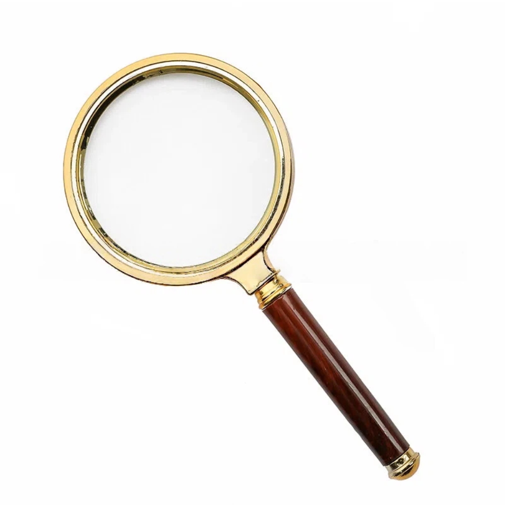 쿠쿠팡팡 돋보기 손잡이형 독서 고급 확대경, 1개, 골드 브라운 7,000원