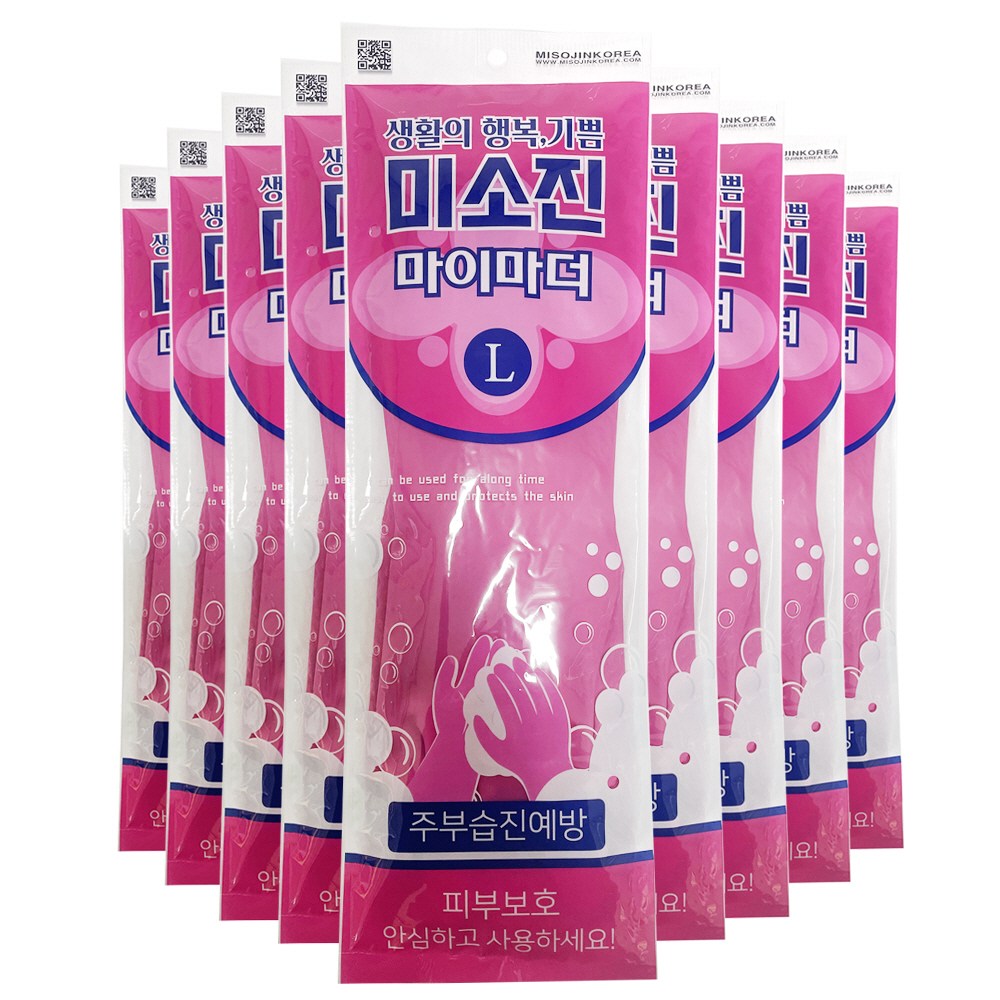 미소진 마이마더 고무장갑, 핑크, 중(M), 10개 11,400원
