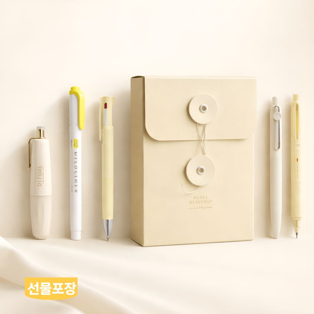 유니제브라 프리미엄 정품 필기구 5종 선물세트 입학 신학기 입사 졸업 축하 문구세트 고급학용품세트 중고등학생 대학생선물, 1개, 레몬 34,800원