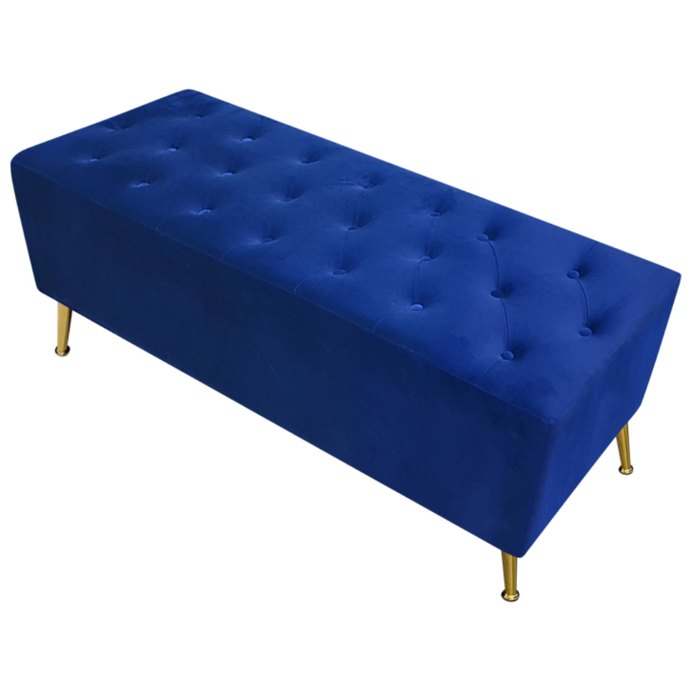 대성쇼파 일반,기능성(방오) 벨벳 패브릭 다이아형 2인용 사각 스툴(골드 다리 타입) 309,600원