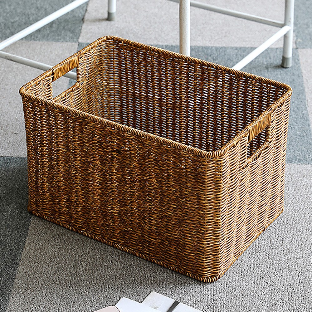 ^^혀니스토어 라탄 바구니 박스 44x30cm 소품 의류 보관 정리 빨래 리빙 44,290원