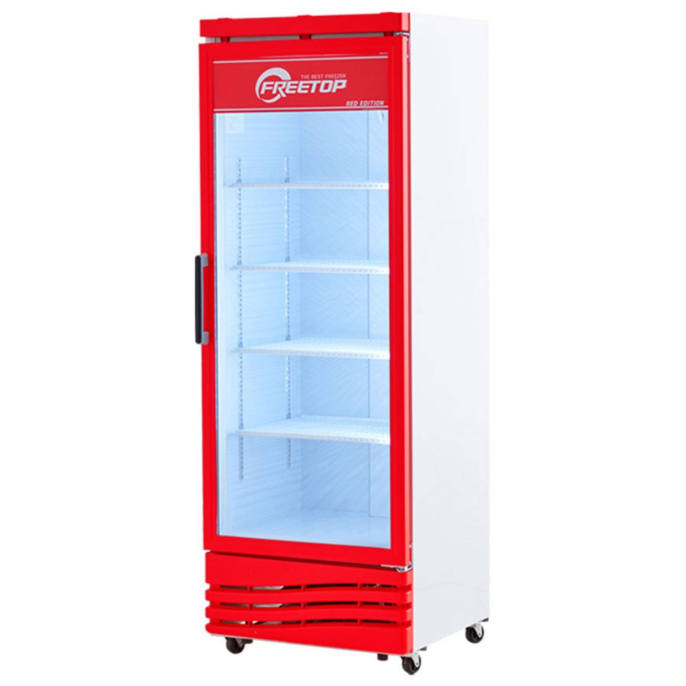 소상공인지원 음료수 냉장고 385L 업소용 쇼케이스 FT-470RR 레드 술장고 약국 병원 주류 편의점, FT-470RR 레드 (착불배송비 해피콜안내) 387,000원