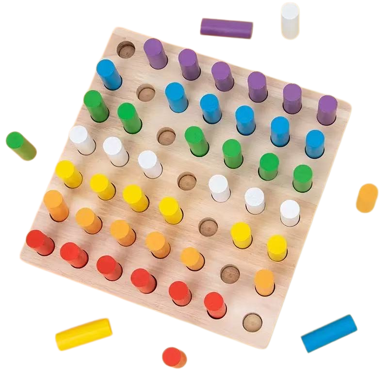 케어핑거 작업치료 도구 손가락 재활 교구 인지치료 치매예방 노인 퍼즐 놀이 어르신 부모님 소근육, 1개, 혼합색상, 49피스 10,300원