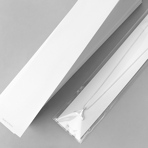 비즈아이 [9132-62]목걸이포장지 4x24cm 화이트 MadeInKorea ,10장 850원