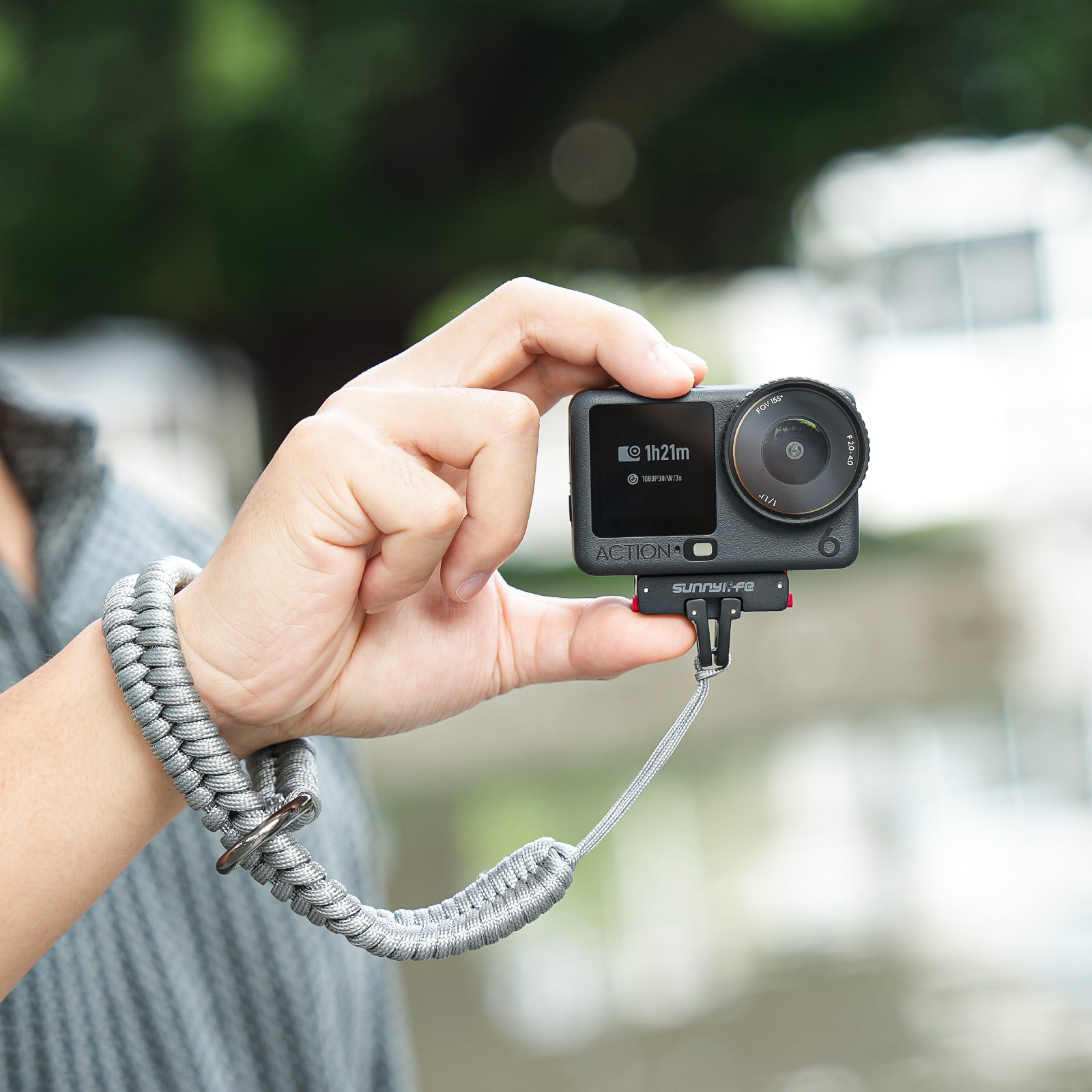써니라이프 액션카메라 랜야드 피탈 방지 손목 스트랩 DJI 오즈모 360/나노/액션6/액션5 프로/4/3/포켓3/인스타360/고프로 액션캠 공용 악세사리, 그레이, 액션 카메라 손목 스트랩 13,900원