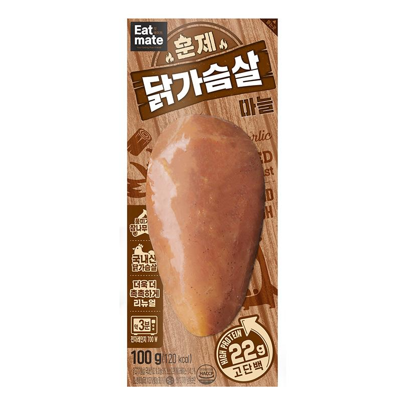 잇메이트 훈제 닭가슴살 마늘맛 100gX50팩(5kg) 84,500원