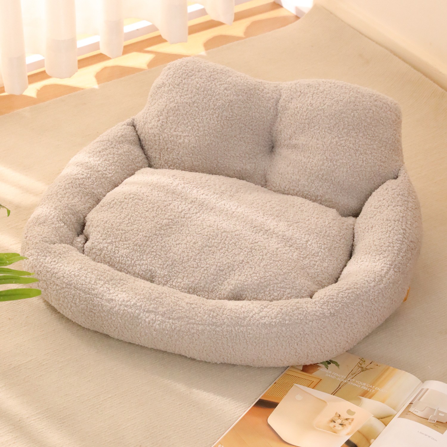 몽냥꽁냥 포근한 하트 뽀글이 펫 방석 강아지 고양이 꿀잠 쿠션베드 11,900원