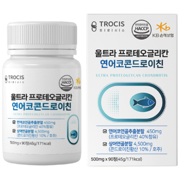 트로시스 프로테오글리칸 연어코 콘드로이친 500mg 상어연골 분말, 3통, 90정 104,500원