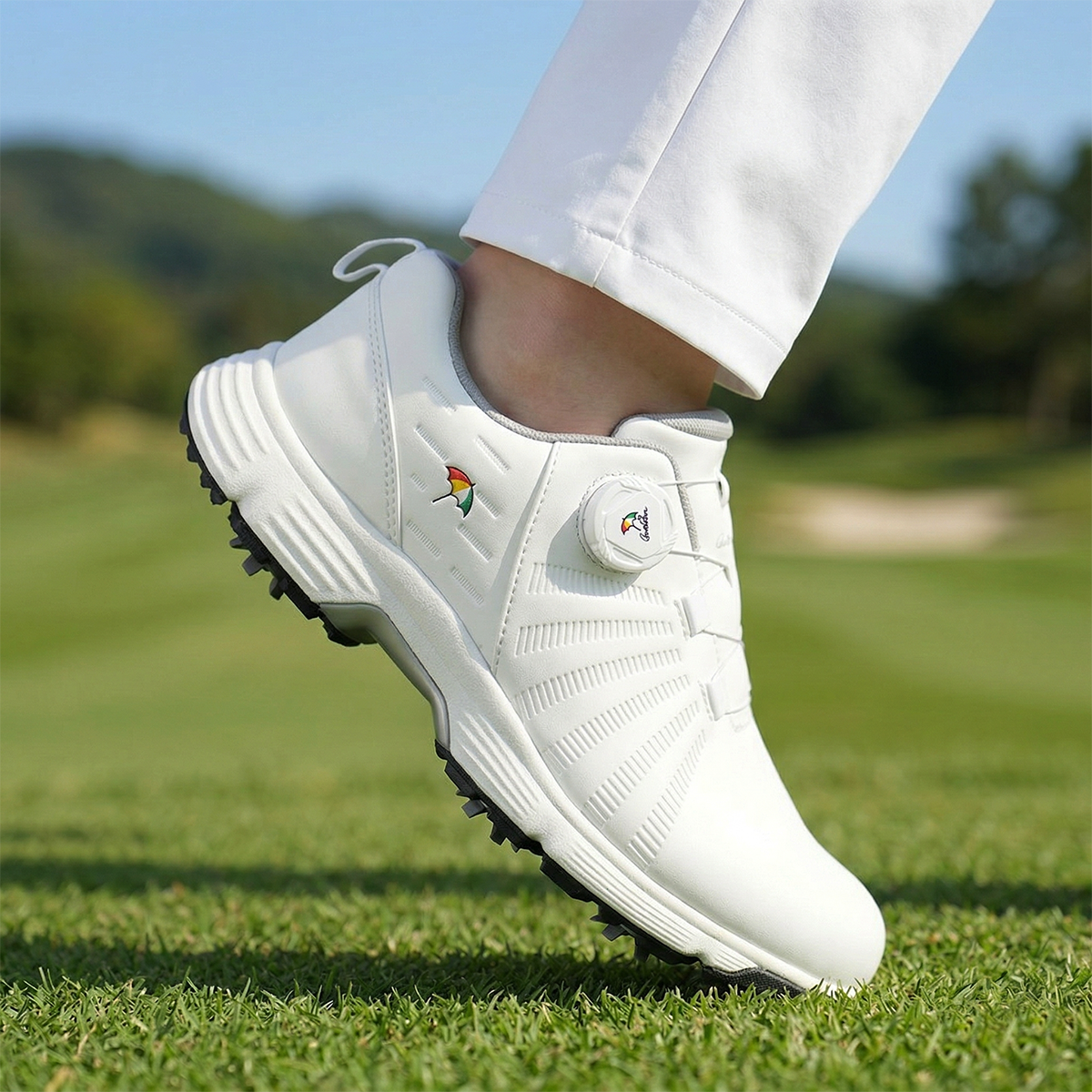 아놀드파마 남자 다이얼 골프화 미끄럼방지 스파이크 발편한 필드 라운딩 경량 골프 신발 파크골프화 99,500원