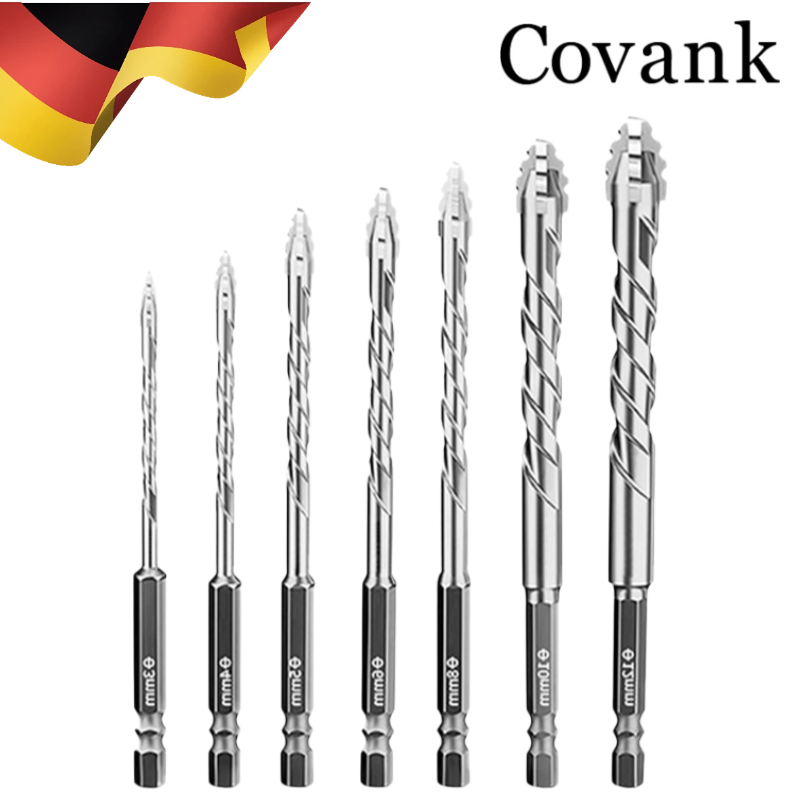 [군용 수준 충격 저항 구조]텅스텐강 4날 톱니형 드릴 비트 세트 독일 초경합금 크로스 드릴 비트 세트 콘크리트 드릴 비트 18,000원