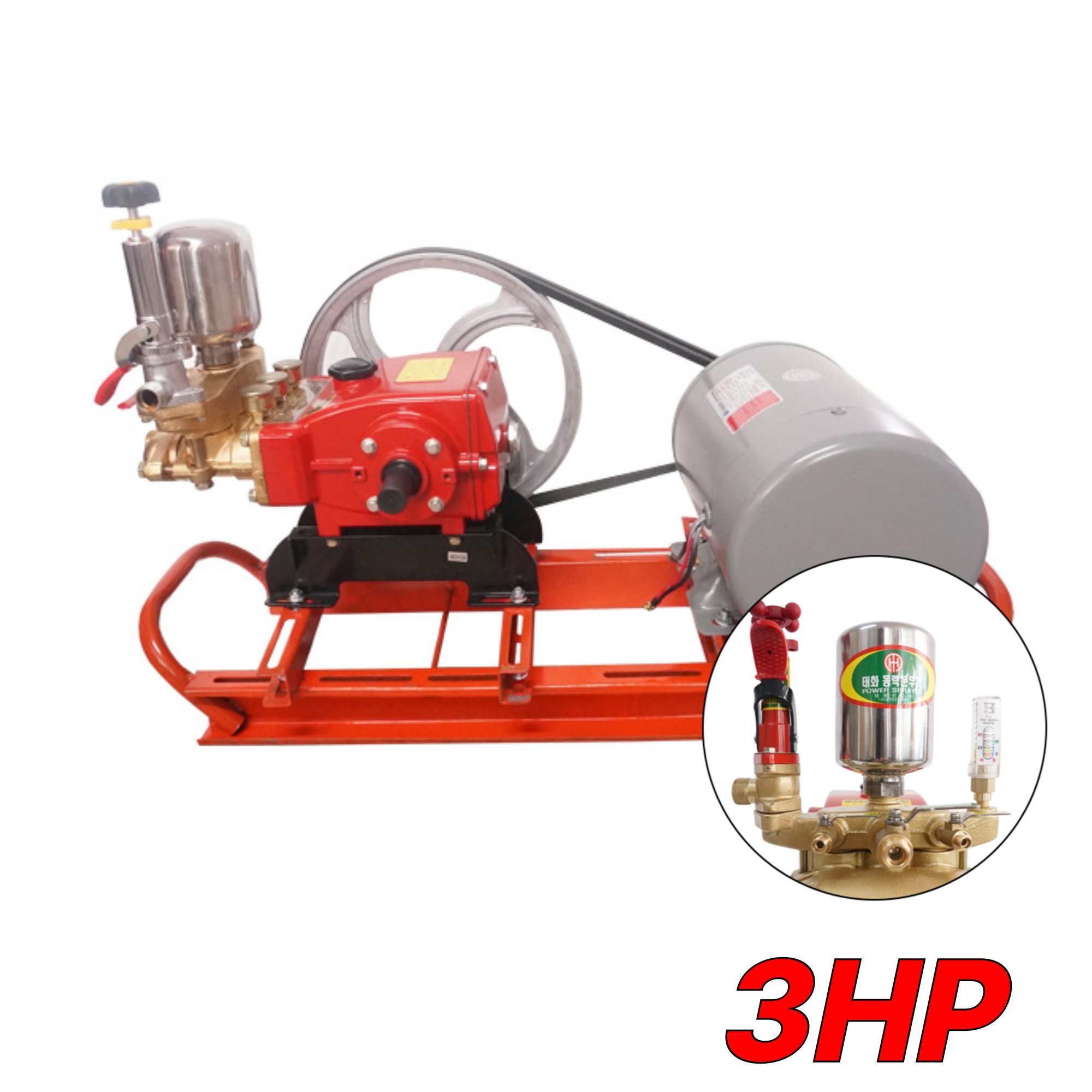 태화 고압 태화 3마력 동력 분무기 85K 모터 조립 3자다이 743,000원