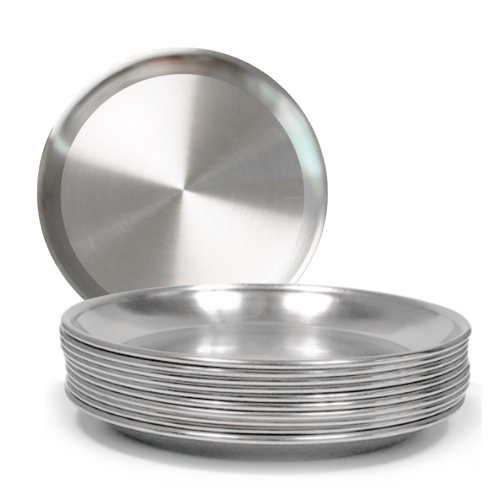 키친이레 스텐 접시 원형 업소용 캠핑용 대형접시, 28cm, 10개, 실버 47,900원