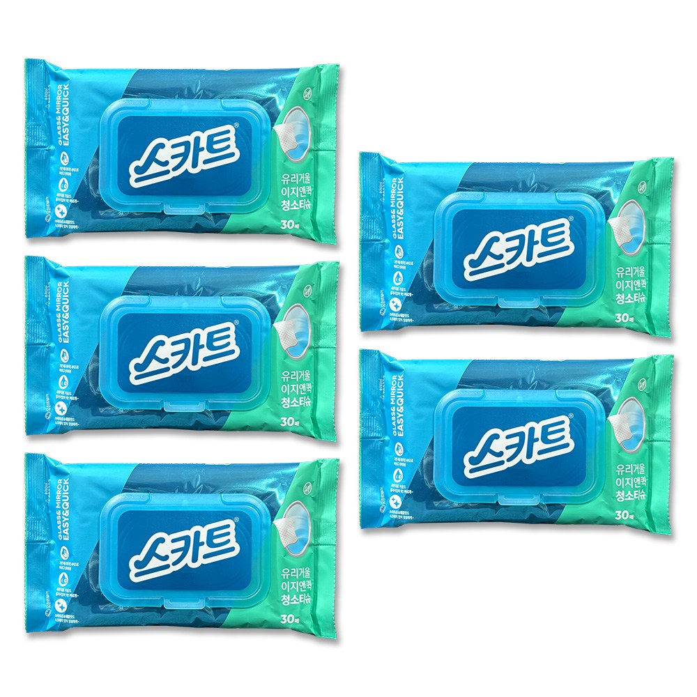 스카트 이지앤퀵 유리거울 청소티슈 30매입 14,500원