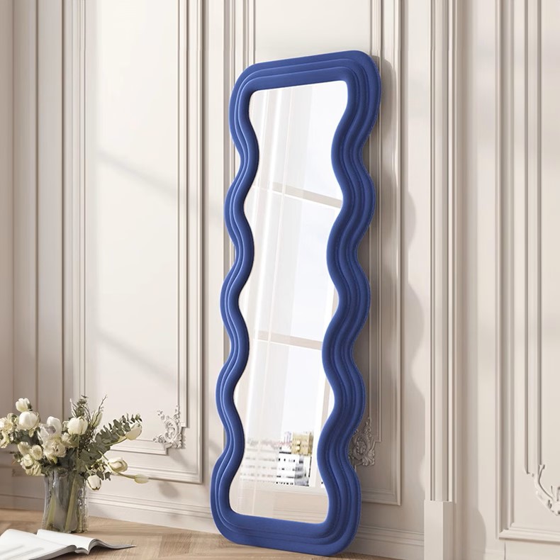 로얄다이아 웨이브전신거울 엑스라지 특대사 인테리어 스탠드거울 스웨이드거울 벨벳거울 전신거울 물결거울 6colors, 웨이브거울 엑스라지 - 네이비 159,900원
