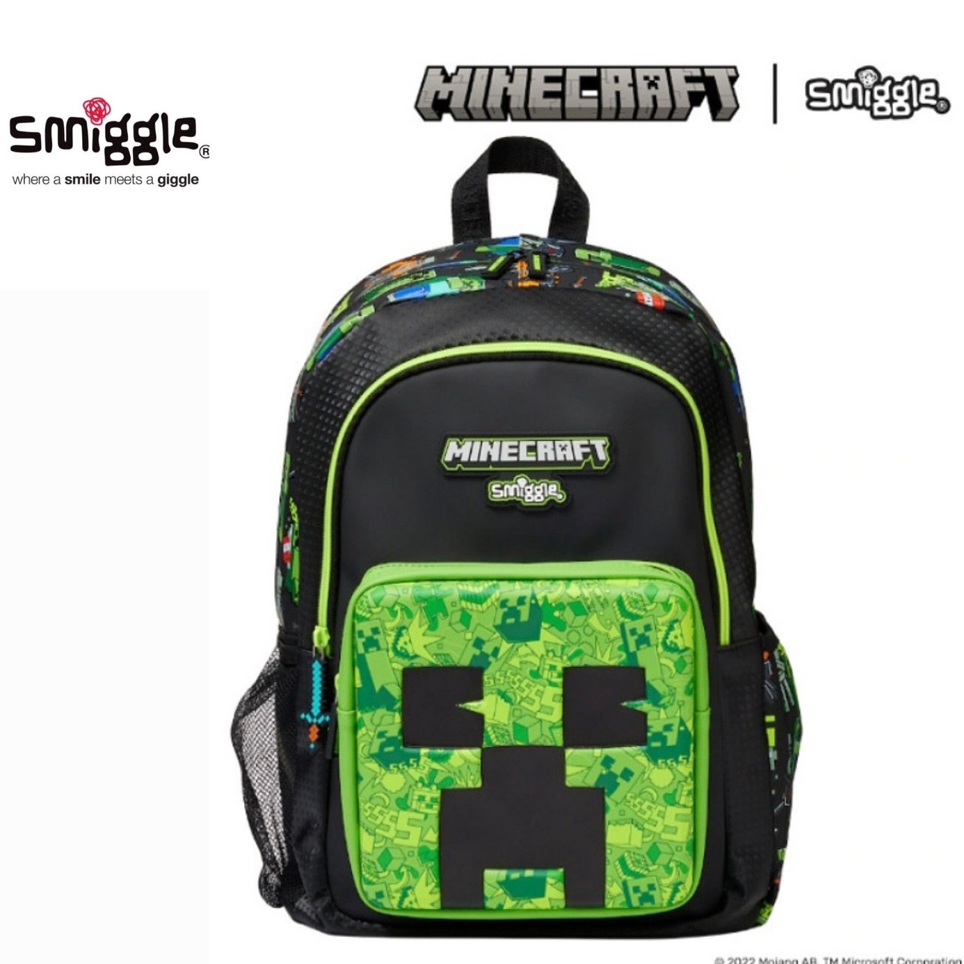 스미글 Smiggle 마인 크래프트 책가방(+사은품 키링),호주정품,RRG6, 현재가 72,500원