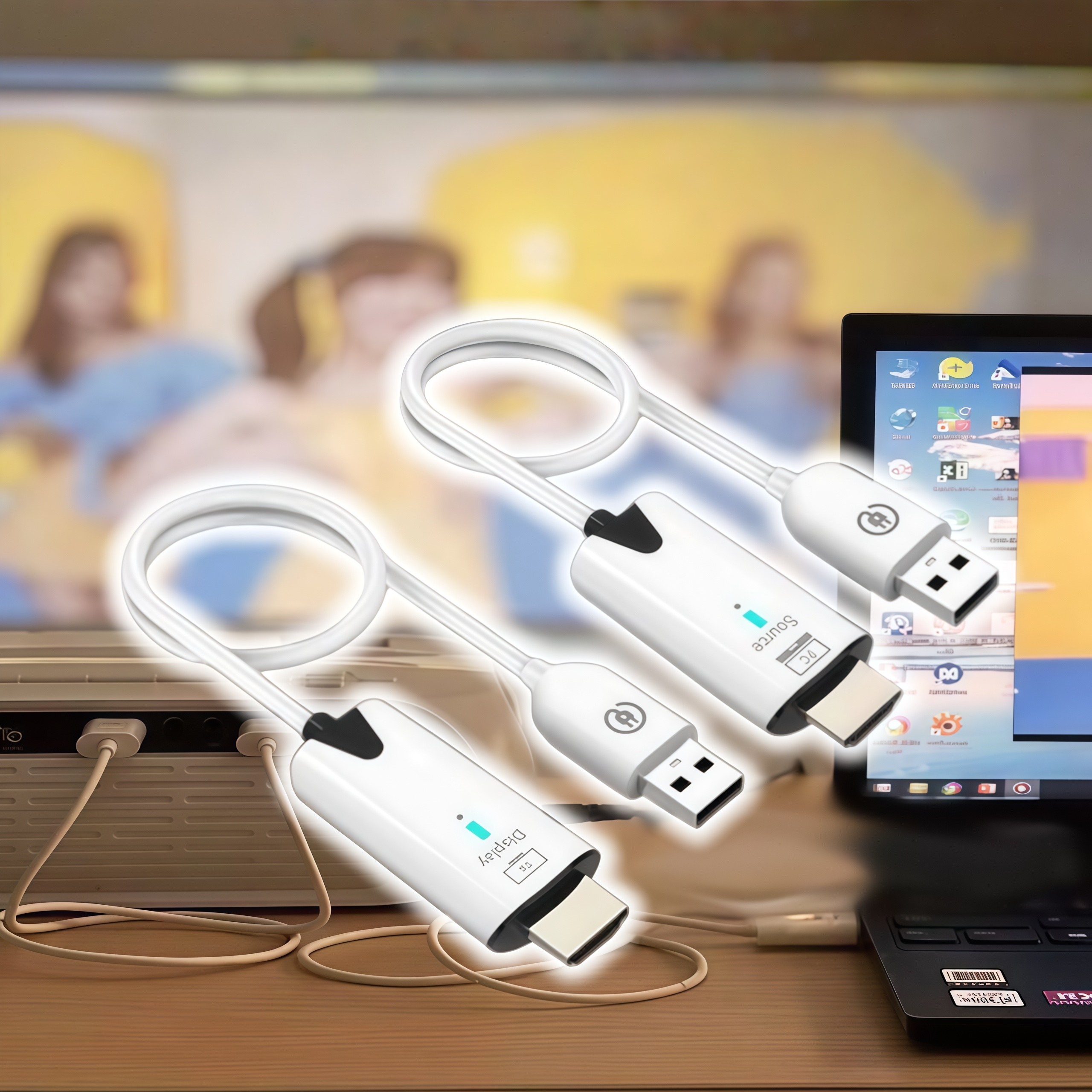 Mochae HDMI 무선 송수신기 연장기 전송기 30m 전송 거리 1080P 고화질 영상 노트북, 1개, 화이트 플라스틱 74,760원