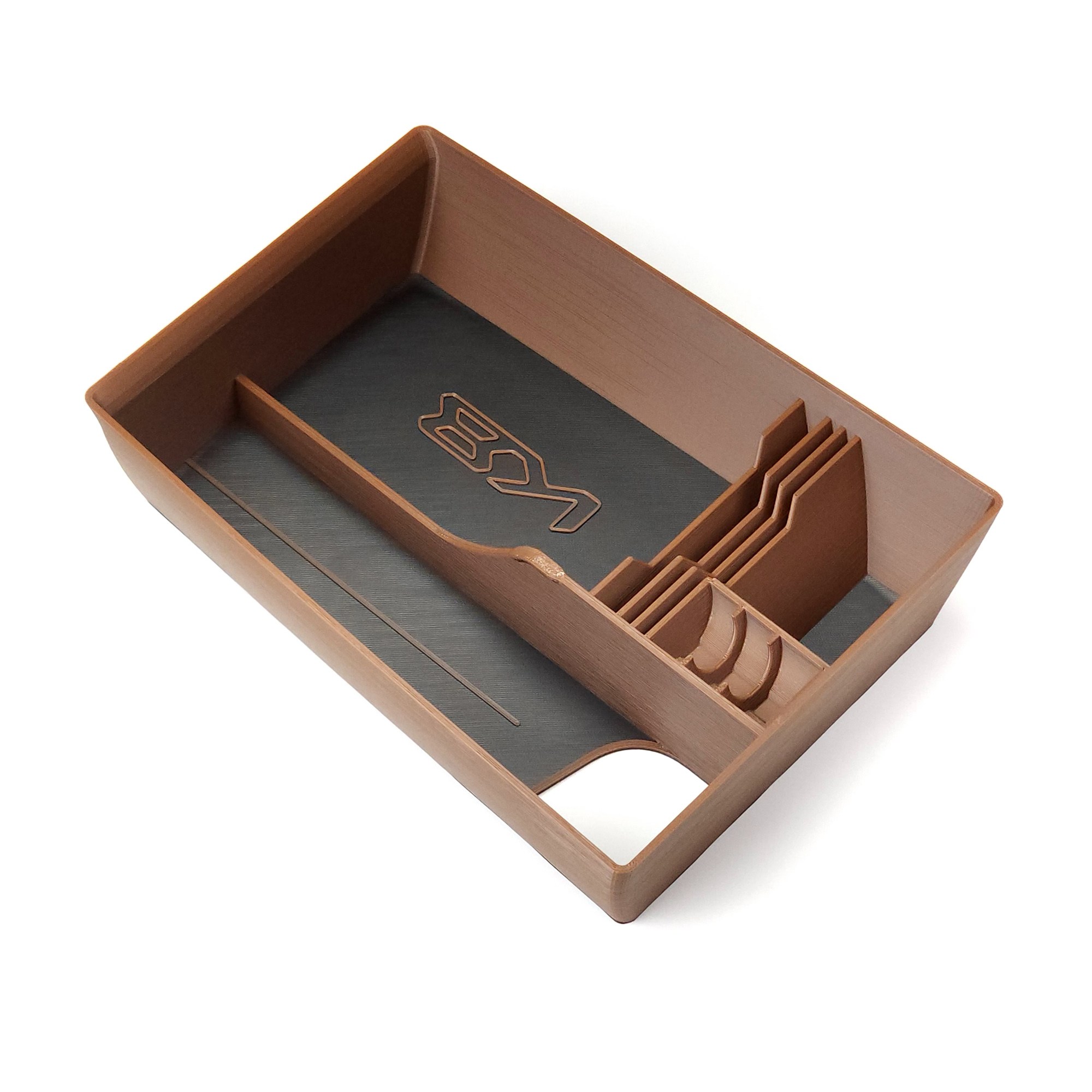 핏콘 더뉴K8 페이스리프트 수납함 콘솔트레이 튜낭 차량용품, 5 블랙_브라운 19,700원