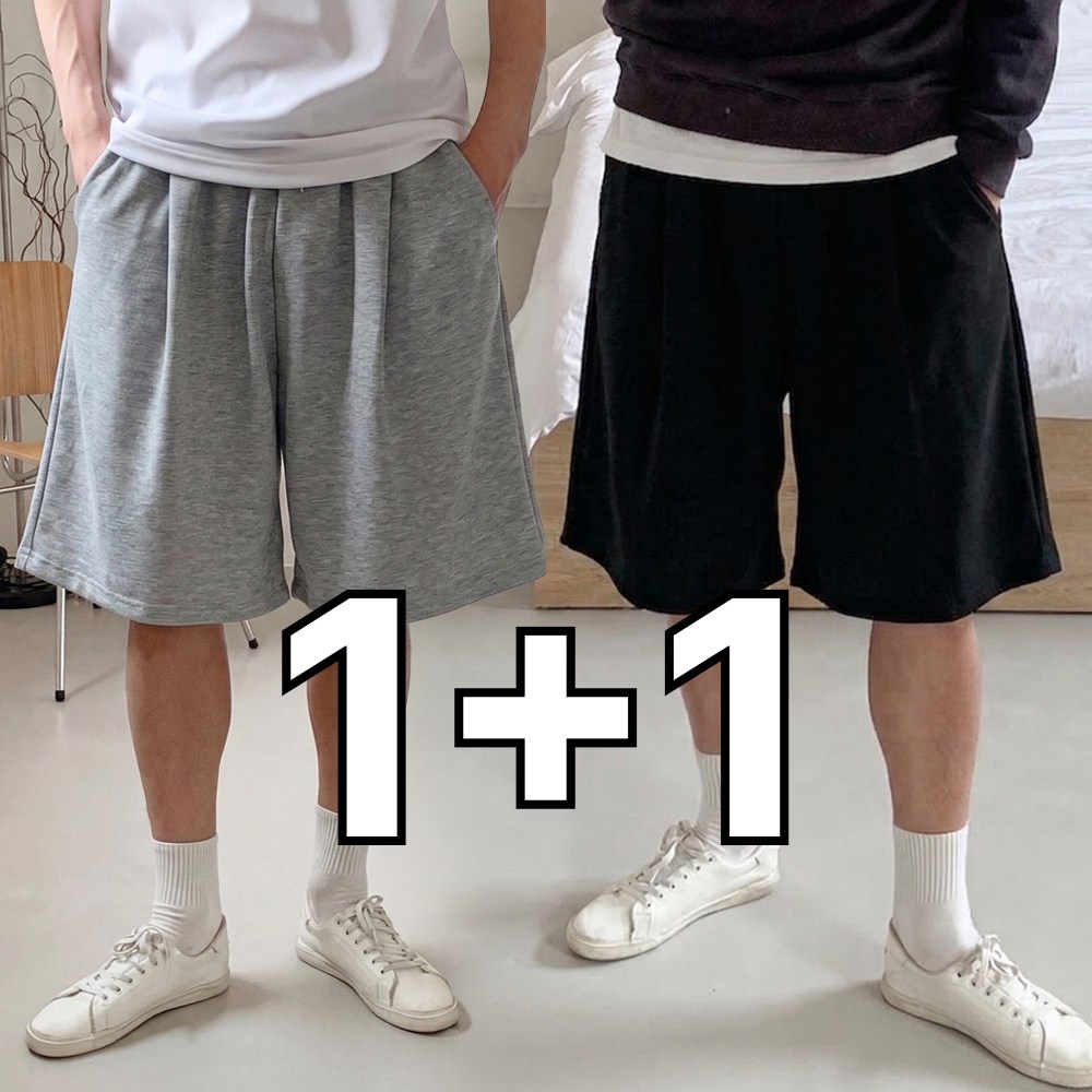 1+1 미제이 남자 버뮤다팬츠 6부 와이드 반바지 19,800원