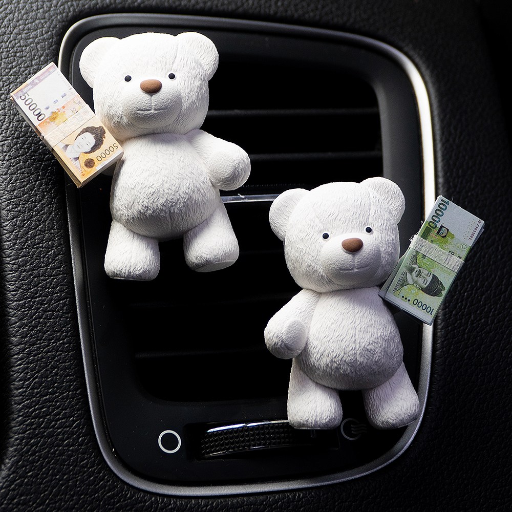 앤티키 돈다발곰 세트 1+1 차량용 석고 방향제 고급 차디퓨저 고체 인테리어소품 집들이선물 16,900원