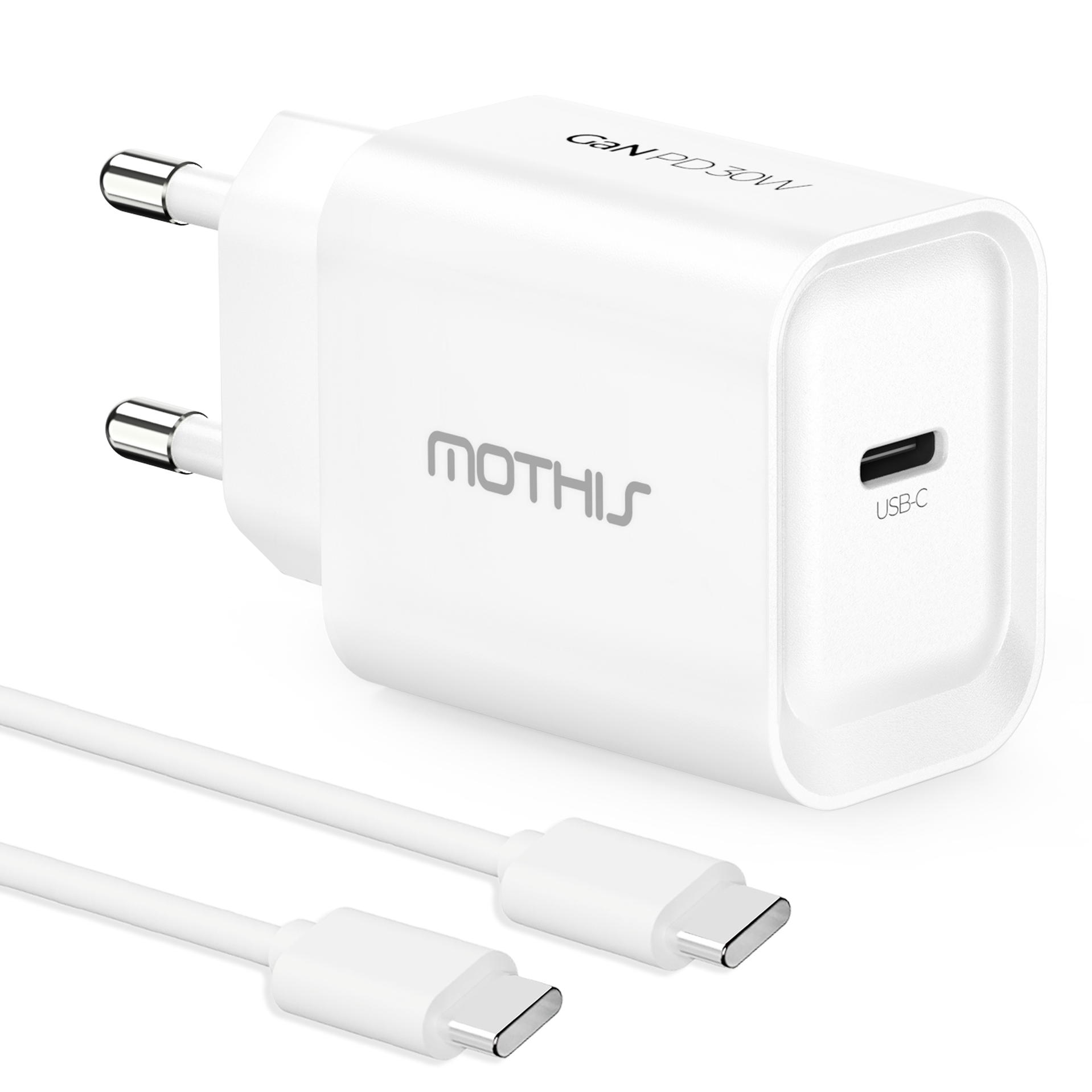 모디스 30W GaN PD 3.0 PPS 초고속 충전기 어댑터 + C to C 초고속 케이블 1.2m 세트 4,900원