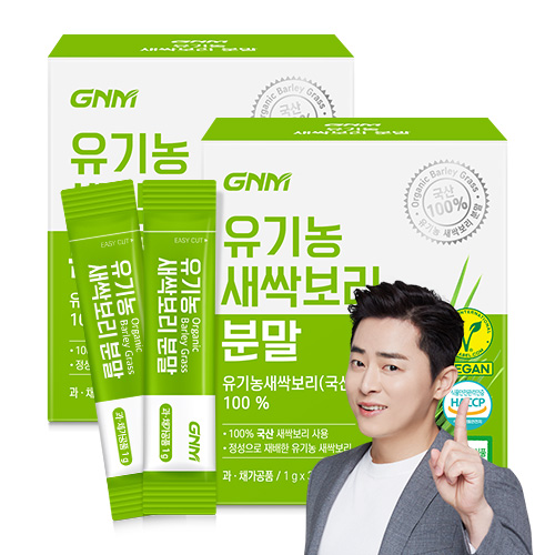 국산 100% GNM 유기농 새싹보리 분말 가루 스틱 보리새싹 보리순, 30g, 2개 24,900원