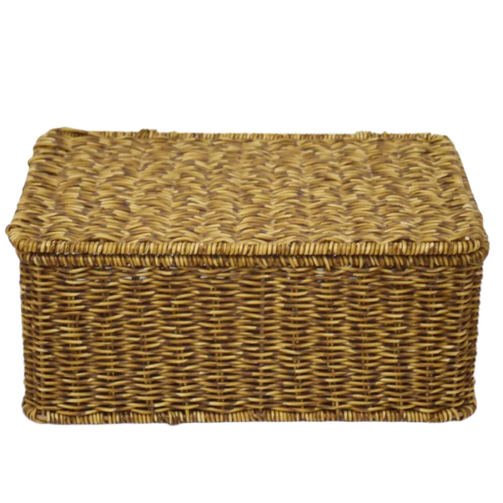 쏠리또 내츄럴 PP라탄 덮개사각바구니 옵션8(38x26x20cm), 1개, 짙은갈색 22,900원