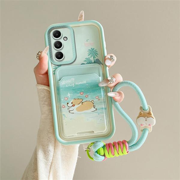 갤럭시 a34 a32 a24 a23 a15 귀여운 강아지 토끼 곰돌이 캐릭터 카드 포켓 홀더 핸드 스트랩 핸드폰 케이스 7,000원