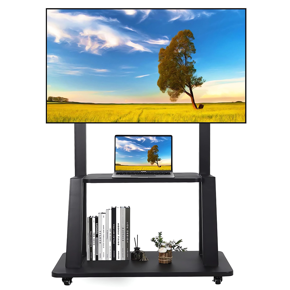 TV 거치대 이동식 TV 거치대 32~75인치 호환 스탠드형 TV 받침대, 검정색, 1개 53,890원