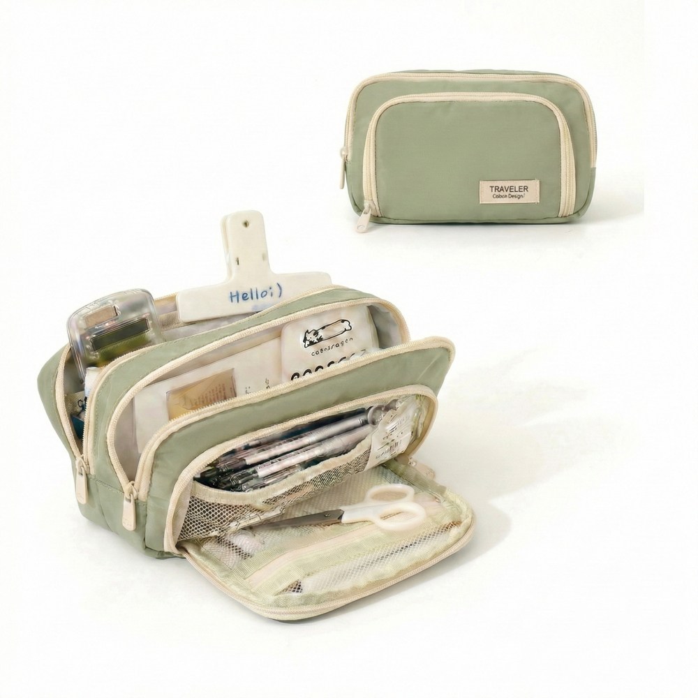 뭉클톡톡 패브릭 심플 대용량 3단 필통 11,840원