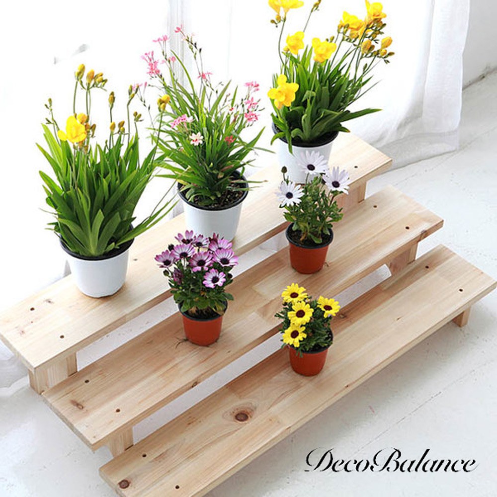 데코밸런스 원목 화분받침대 정리대 완제품 거실 베란다 화분 진열대 선반 28,900원